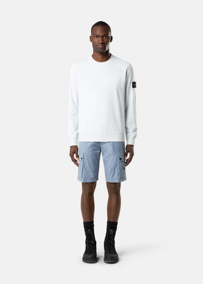 PULL BLEU CIEL COTON STONE
